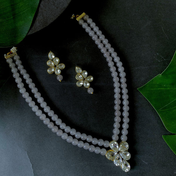 Agnetha grey necklace set