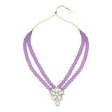 Vakratunda Purple Pearl & Kundan Mala