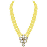 Vakratunda Yellow Pearl & Kundan Mala