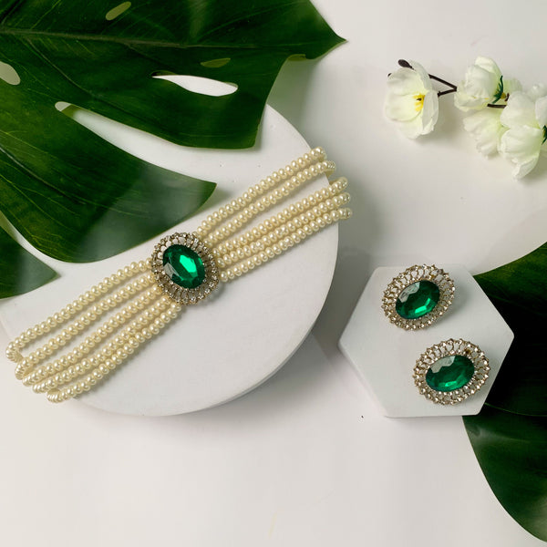 Roop Green Choker Set