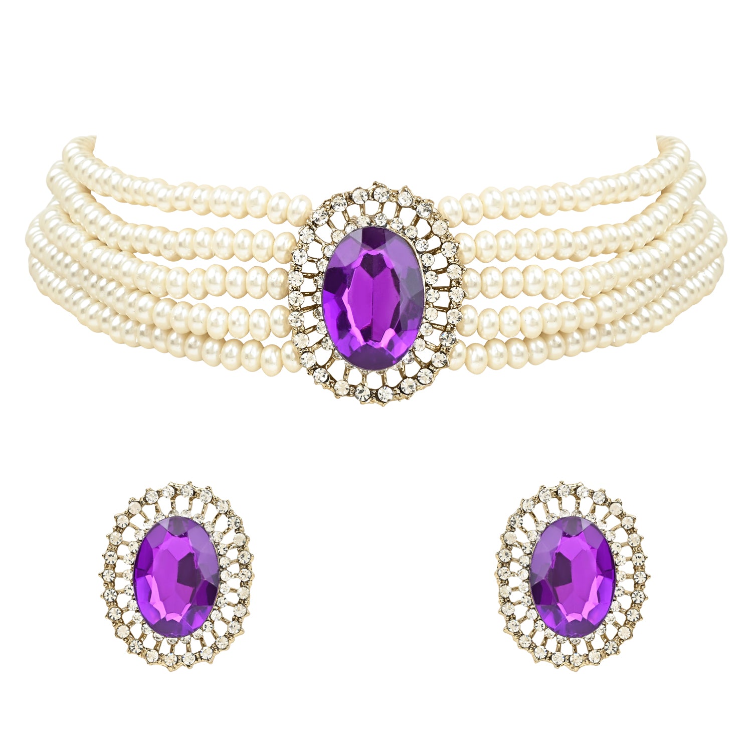 Roop Wine Choker Set