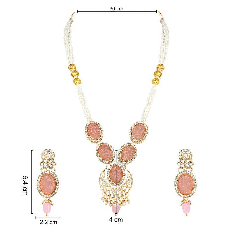 Nirvi Pink Choker Set