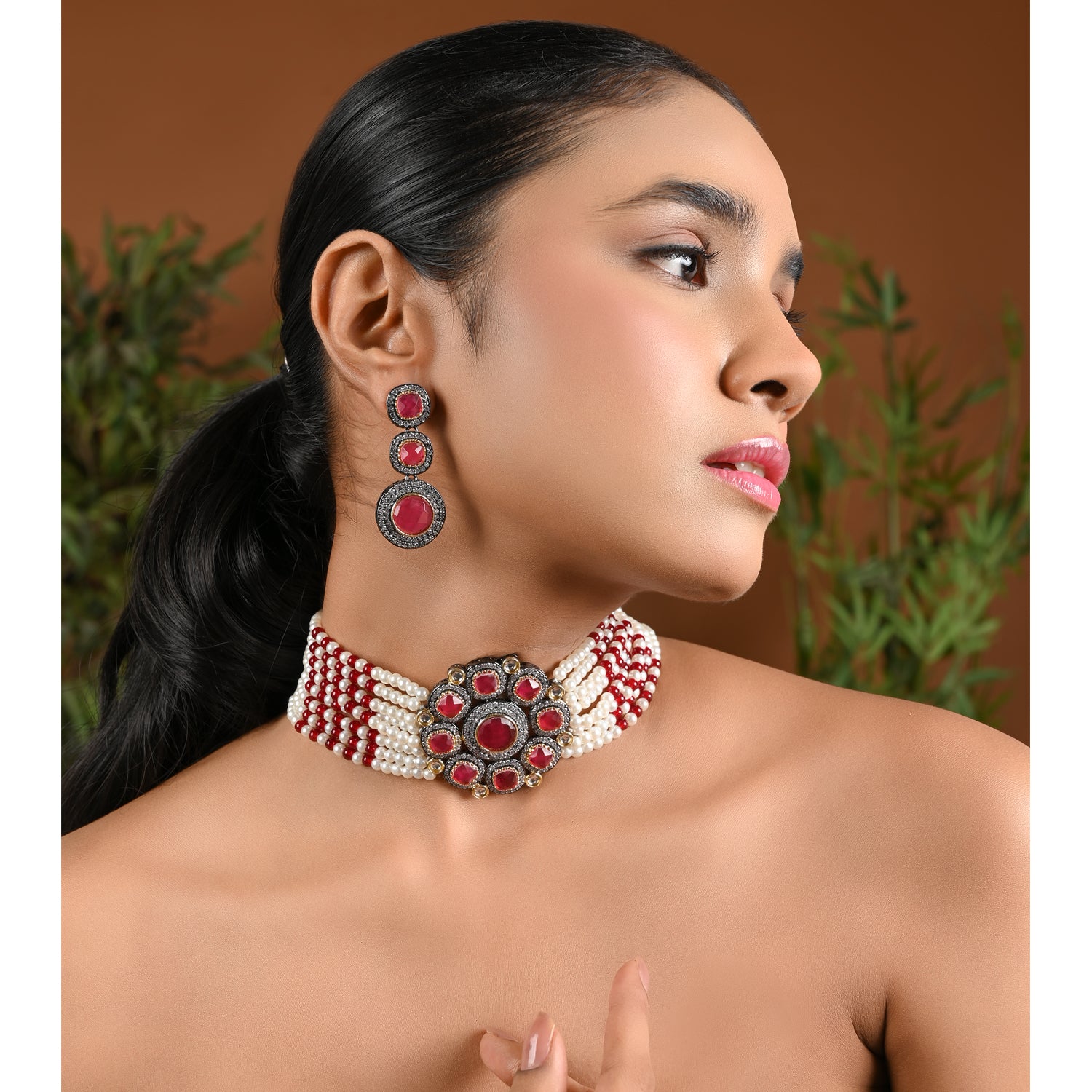 Aliaa Pink Choker Set