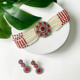 Aliaa Pink Choker Set