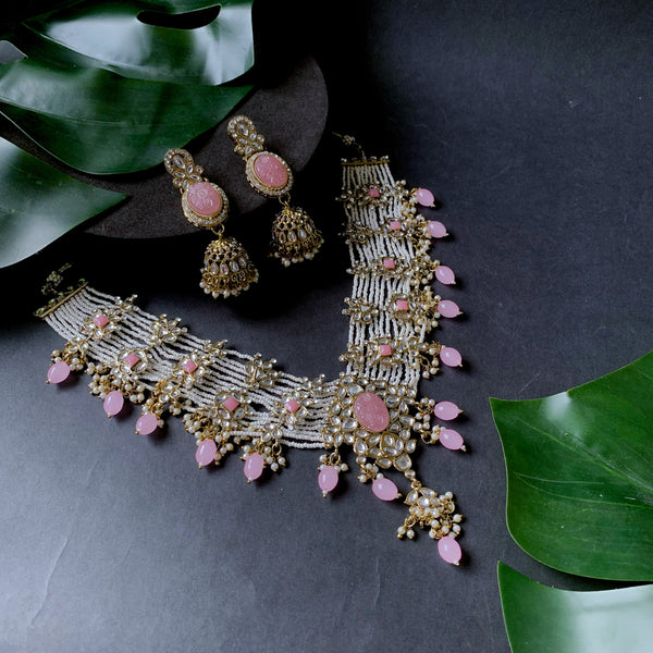 Manasvini Pink Necklace Set