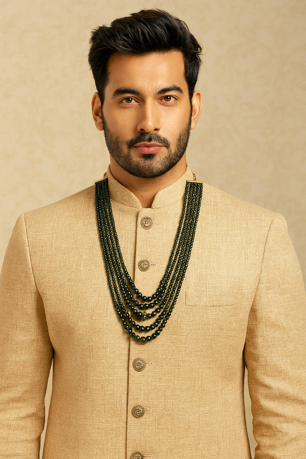 Naksh Green Necklace For Men