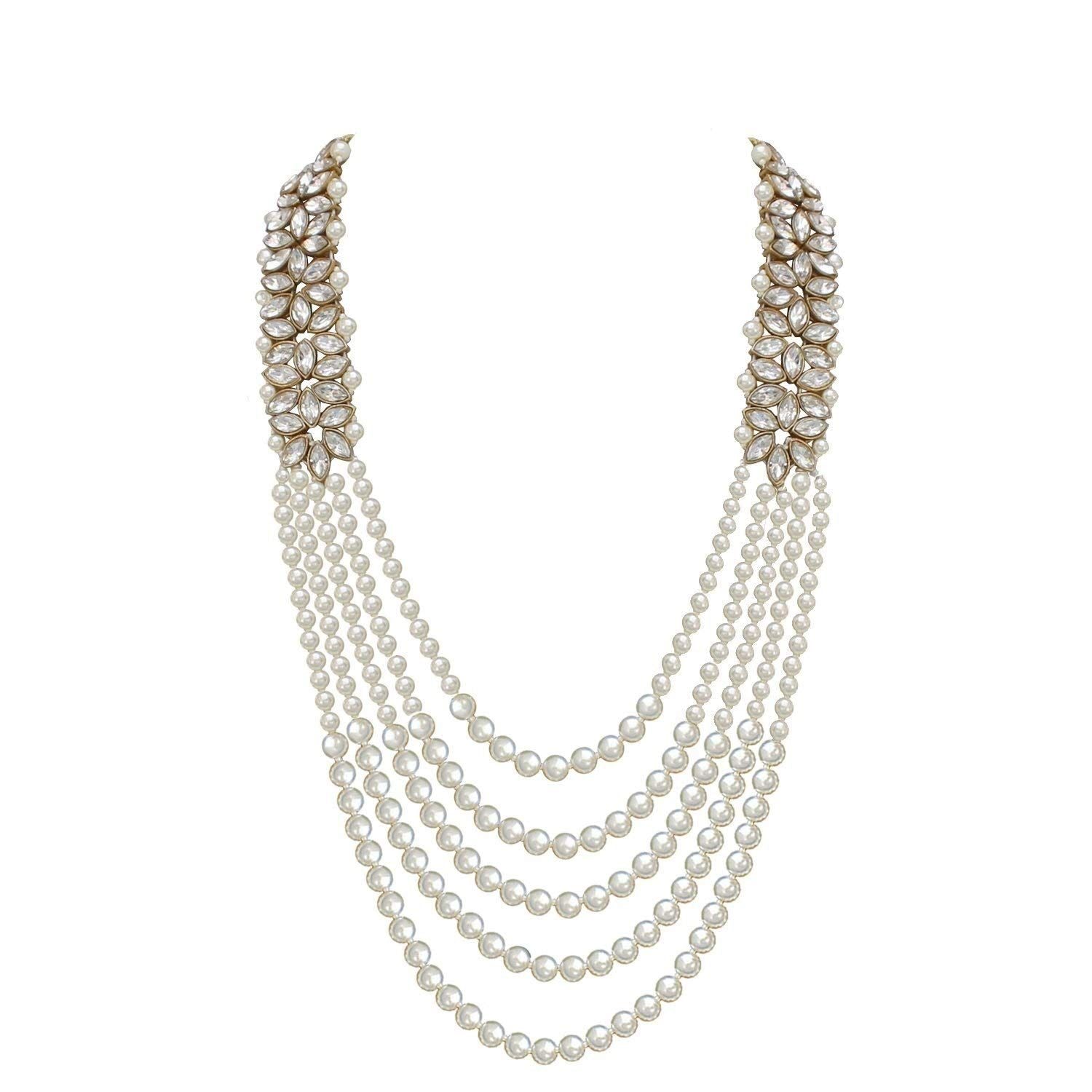 Mangalmurti White Pearl & Kundan Mala