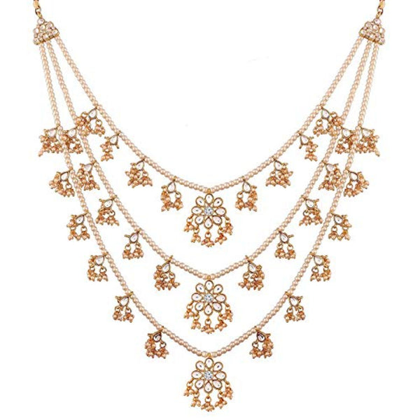 Siddhivinayak White Pearl & Kundan Mala