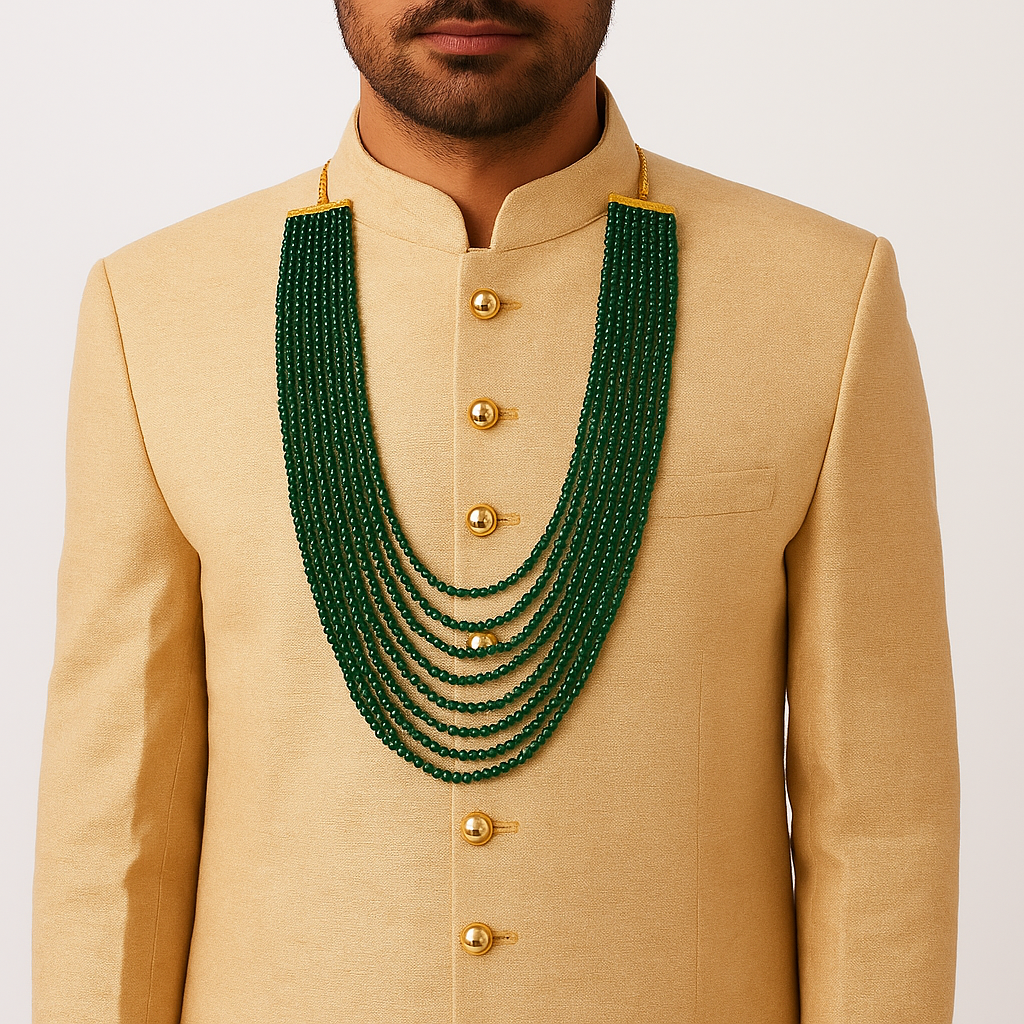 Viraj Green Necklace for Men