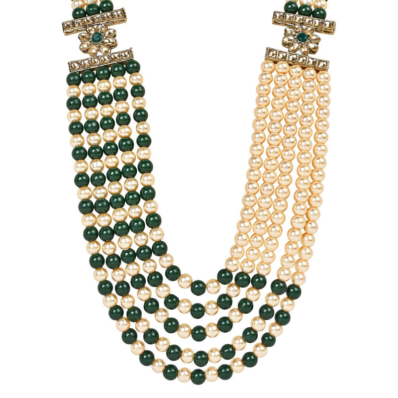 Jairaj Green Necklace For Men