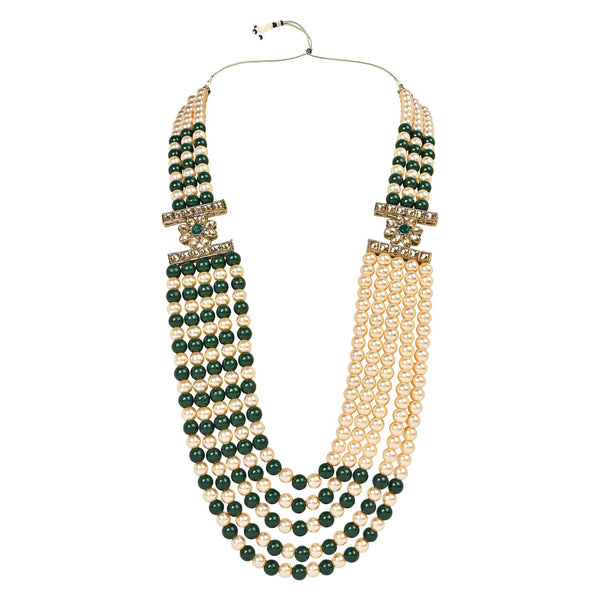 Jairaj Green Necklace For Men