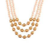 Dharmik Gold Pearl Mala