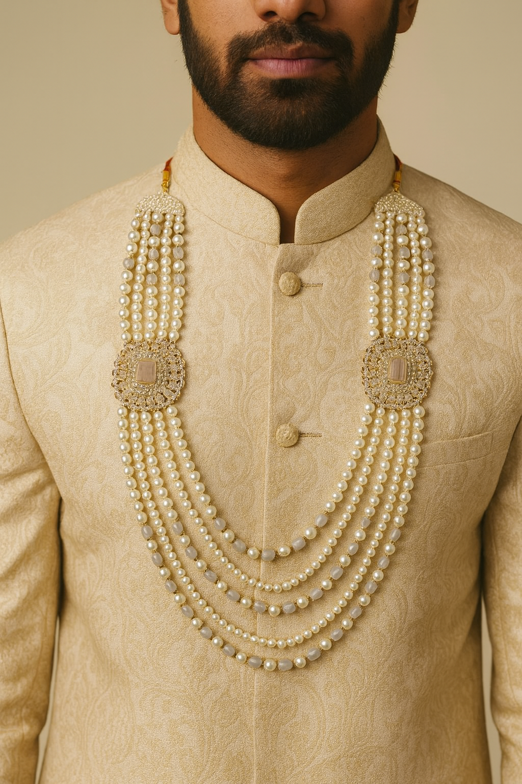 Riyansh Grey Necklace For Men