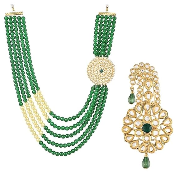 Stylish Groom Mala with Pearls and Kalangi