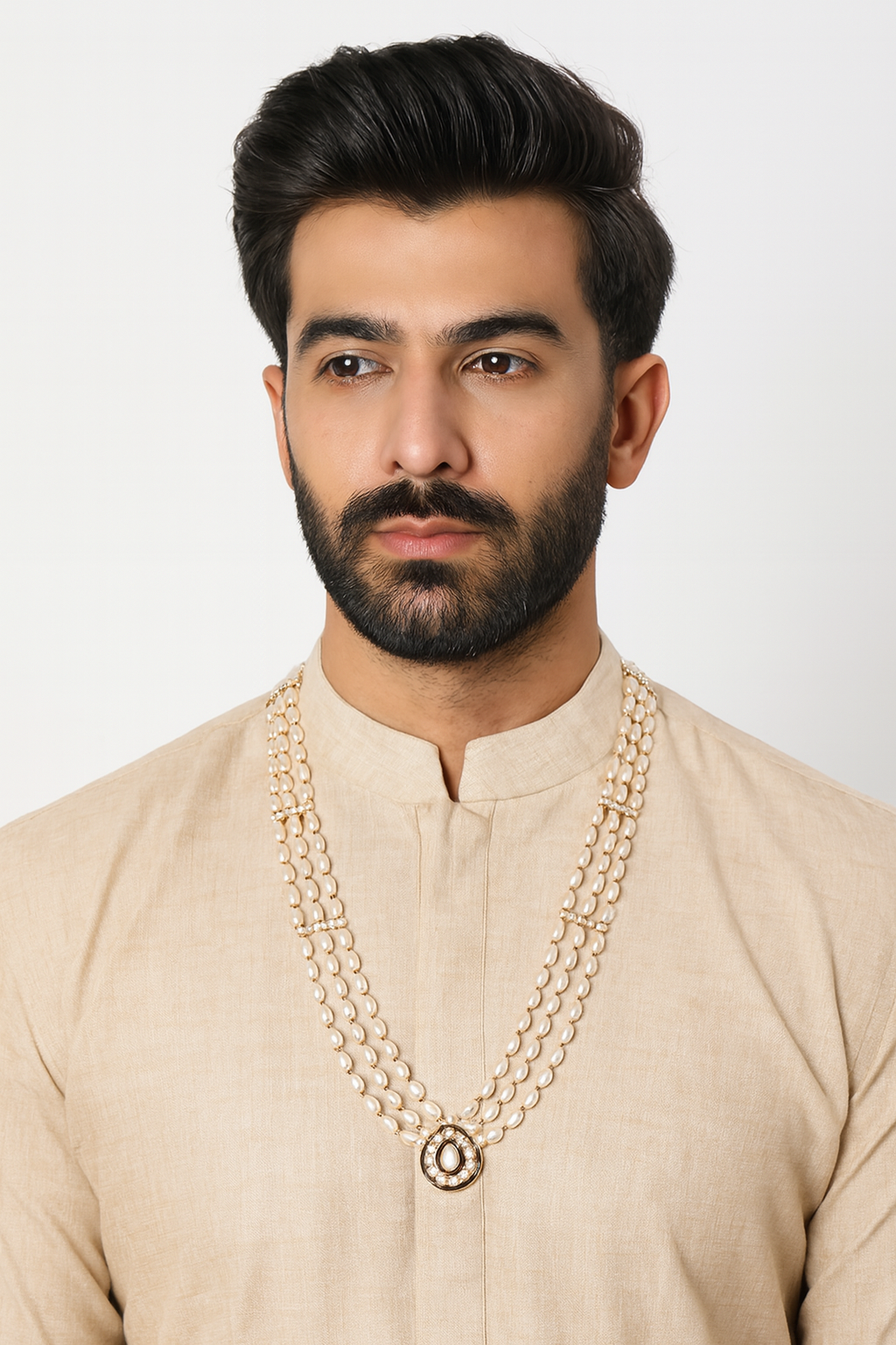 Darsh - Maroon Necklace For Men