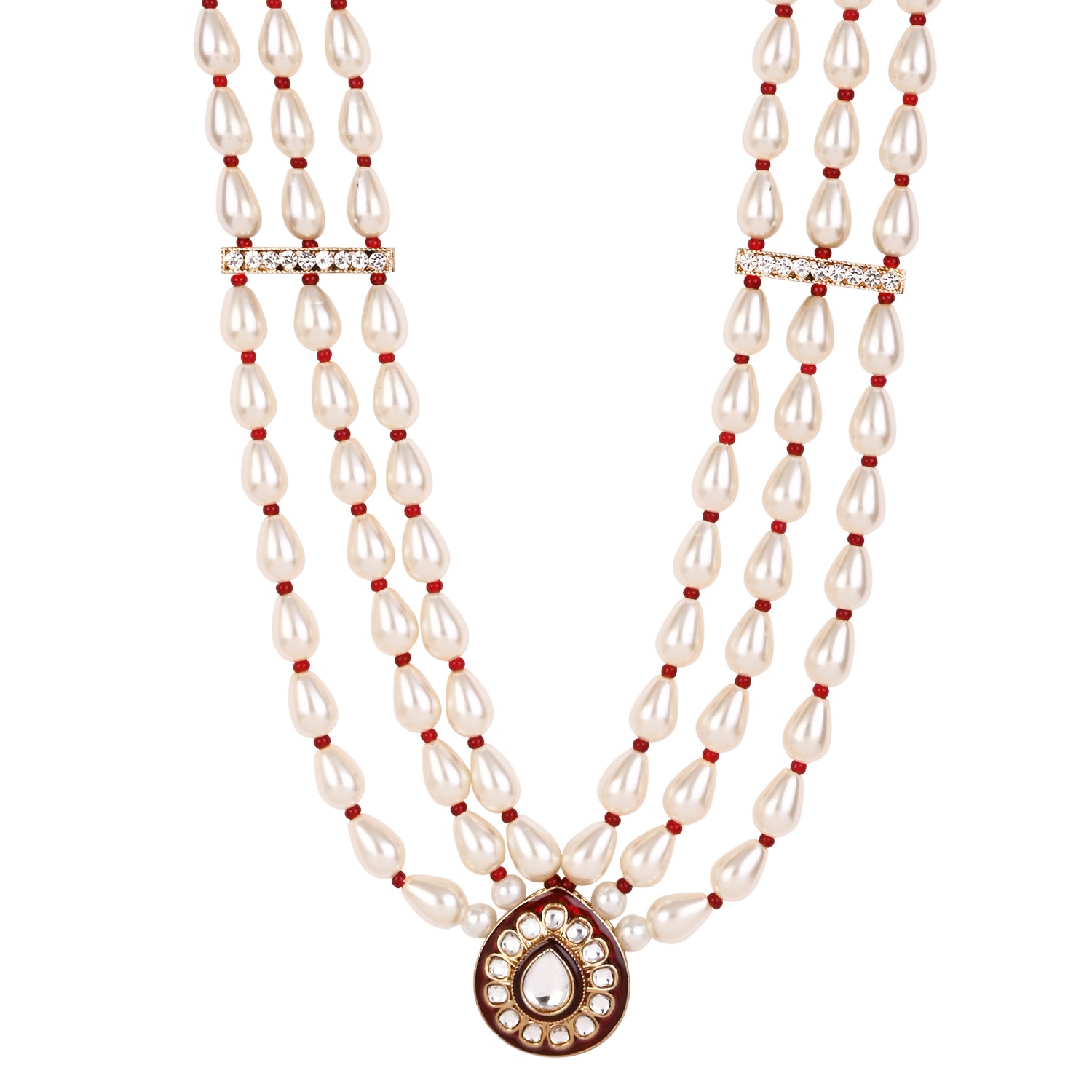 Darsh - Maroon Necklace For Men