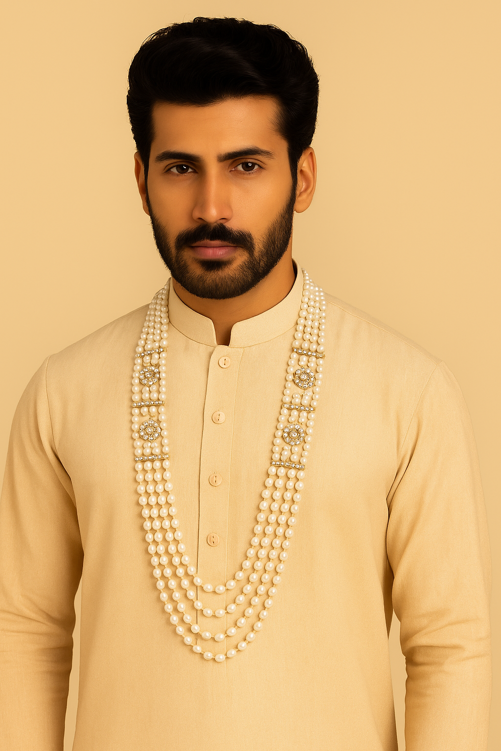 Nivaan - White Necklace For Men
