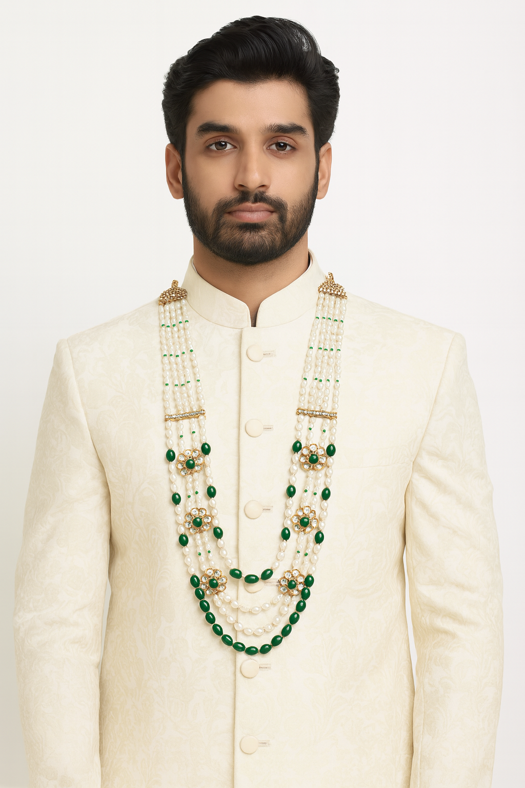Shaurya - Green Necklace For Men