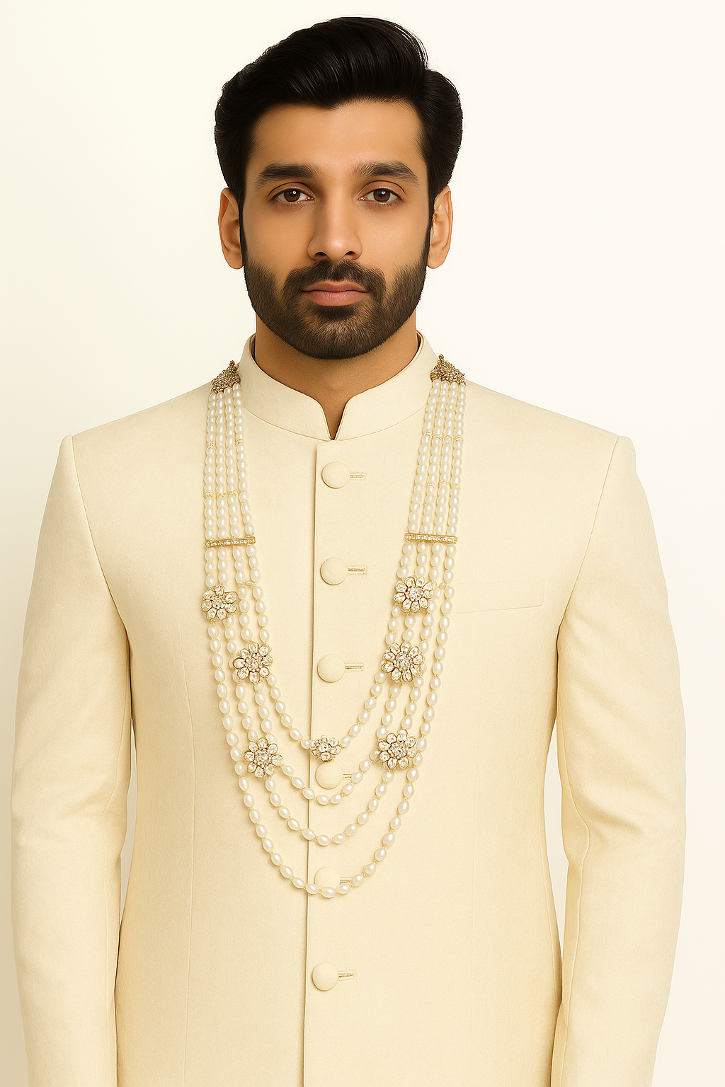 Shaurya - White Necklace For Men