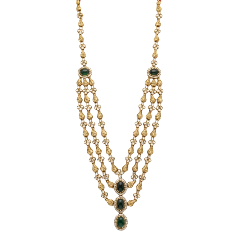 Laxman- Heritage Emerald Multi-Layer Mala