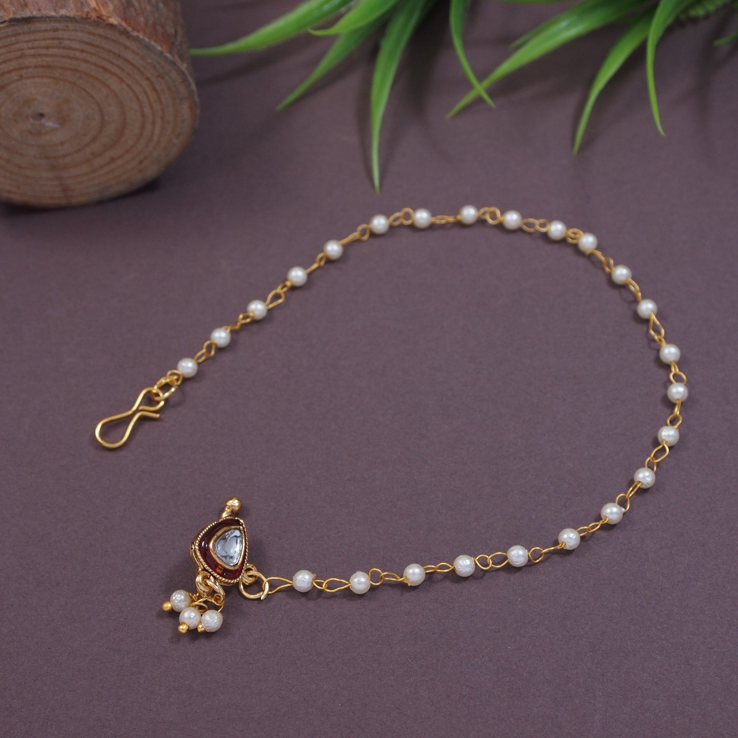 Litisha Maroon NoseRing