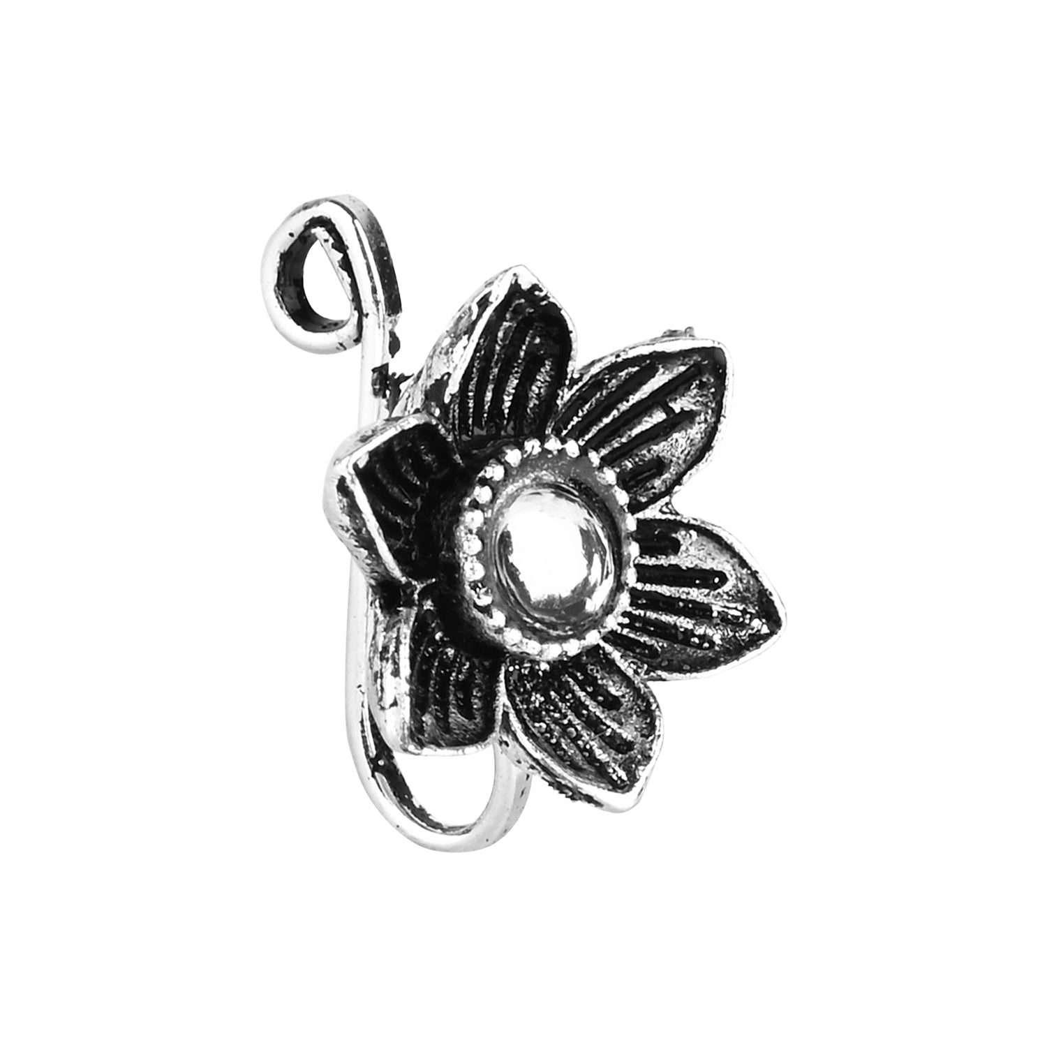 Indrani Oxidised NosePin