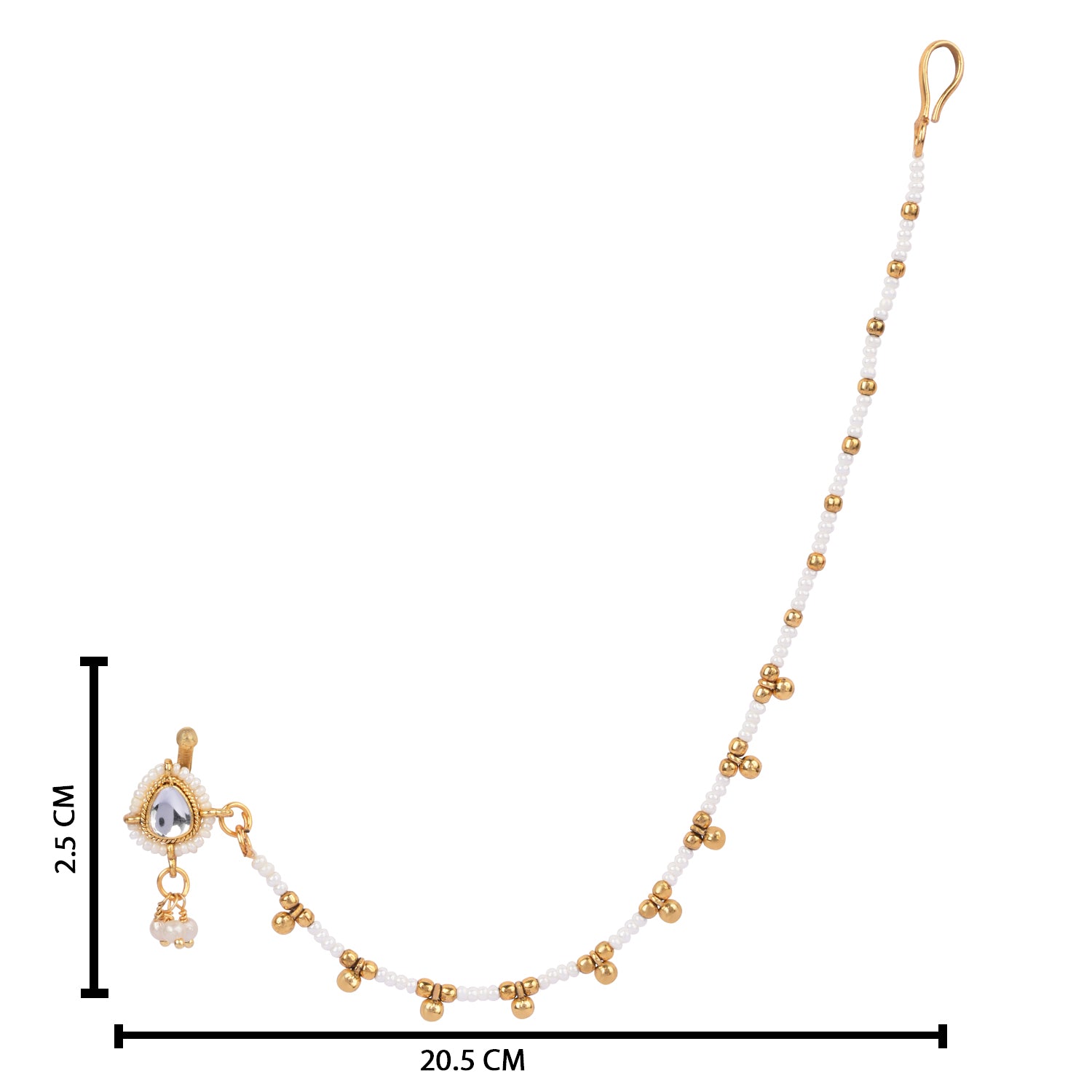 Dhanya - White Nose Ring