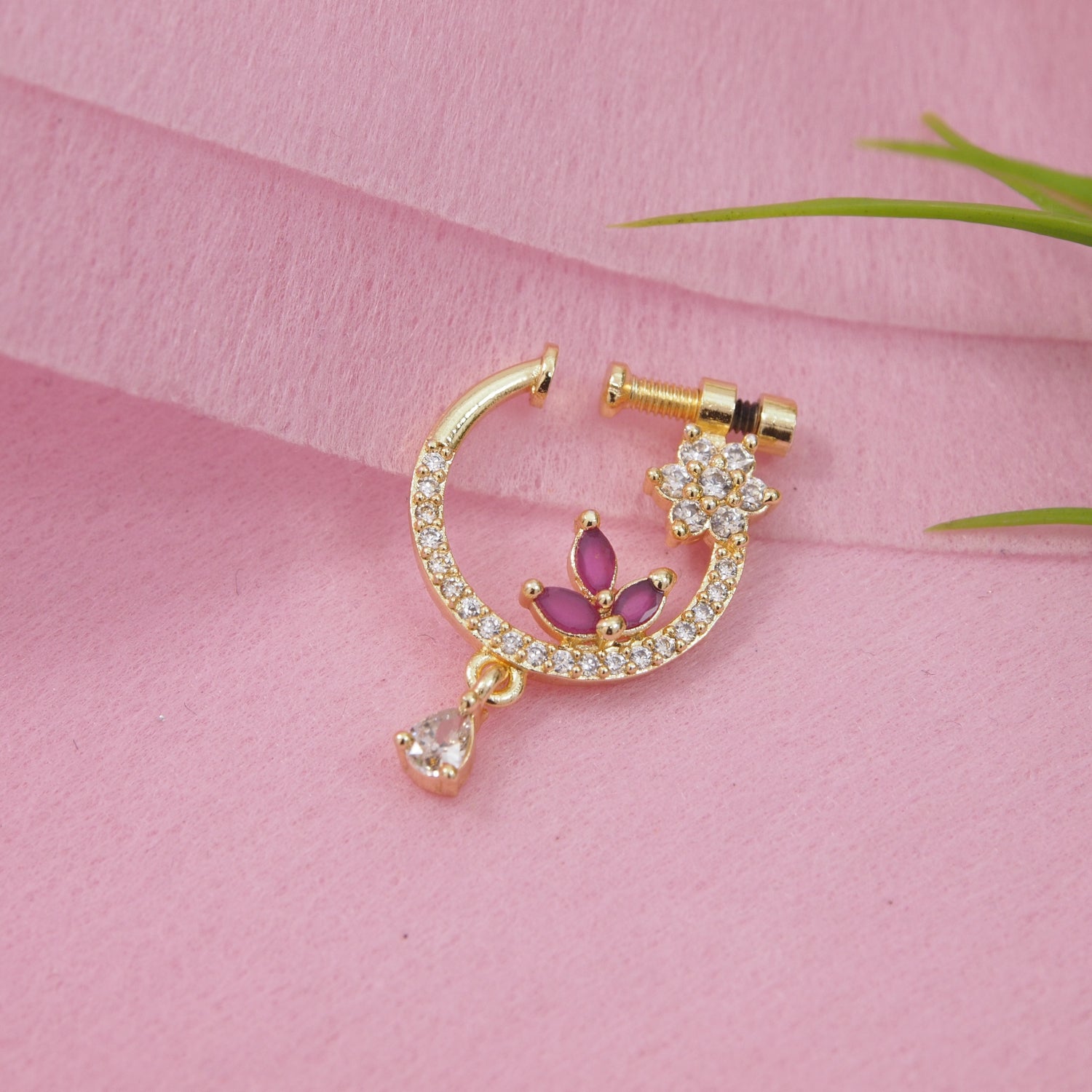 Jashvika- Pink Nose Ring