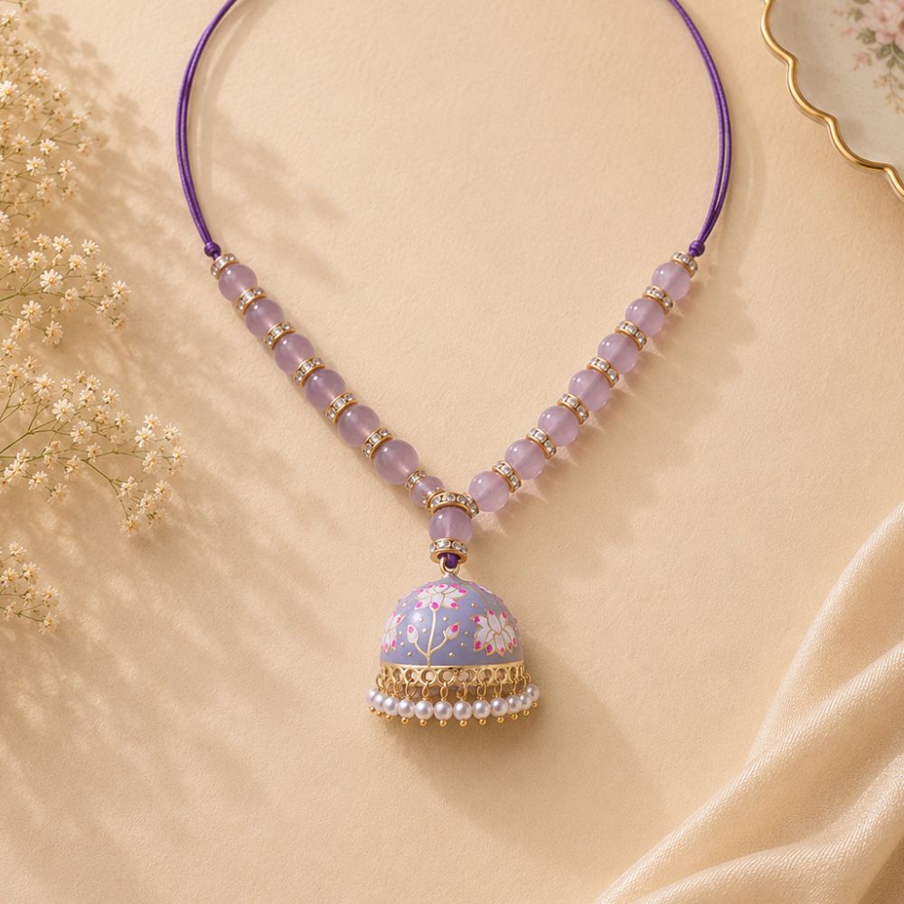 Gold Plated Designer Kundan Pearl Bracelet