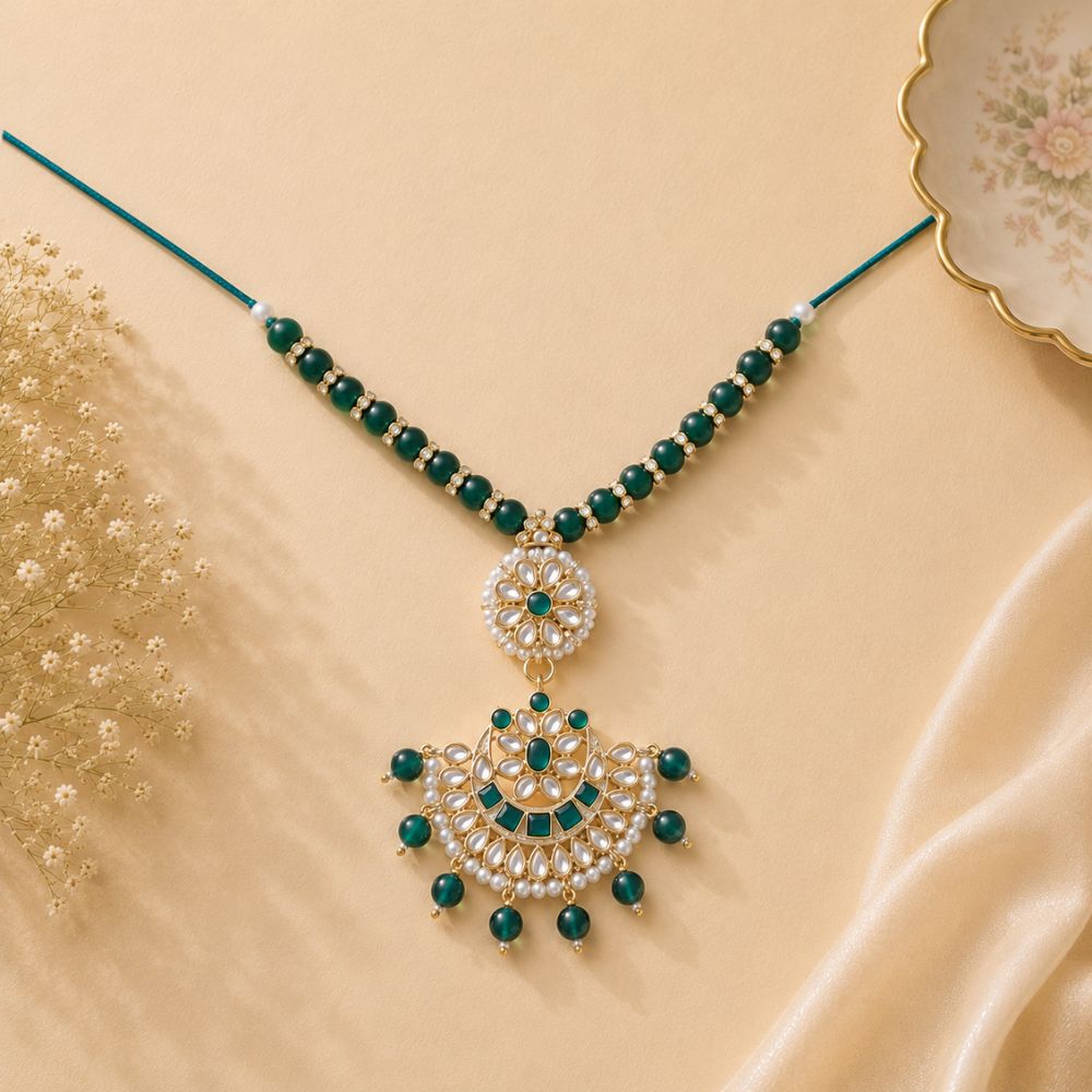 Gold Plated Designer Kundan Pearl Bracelet