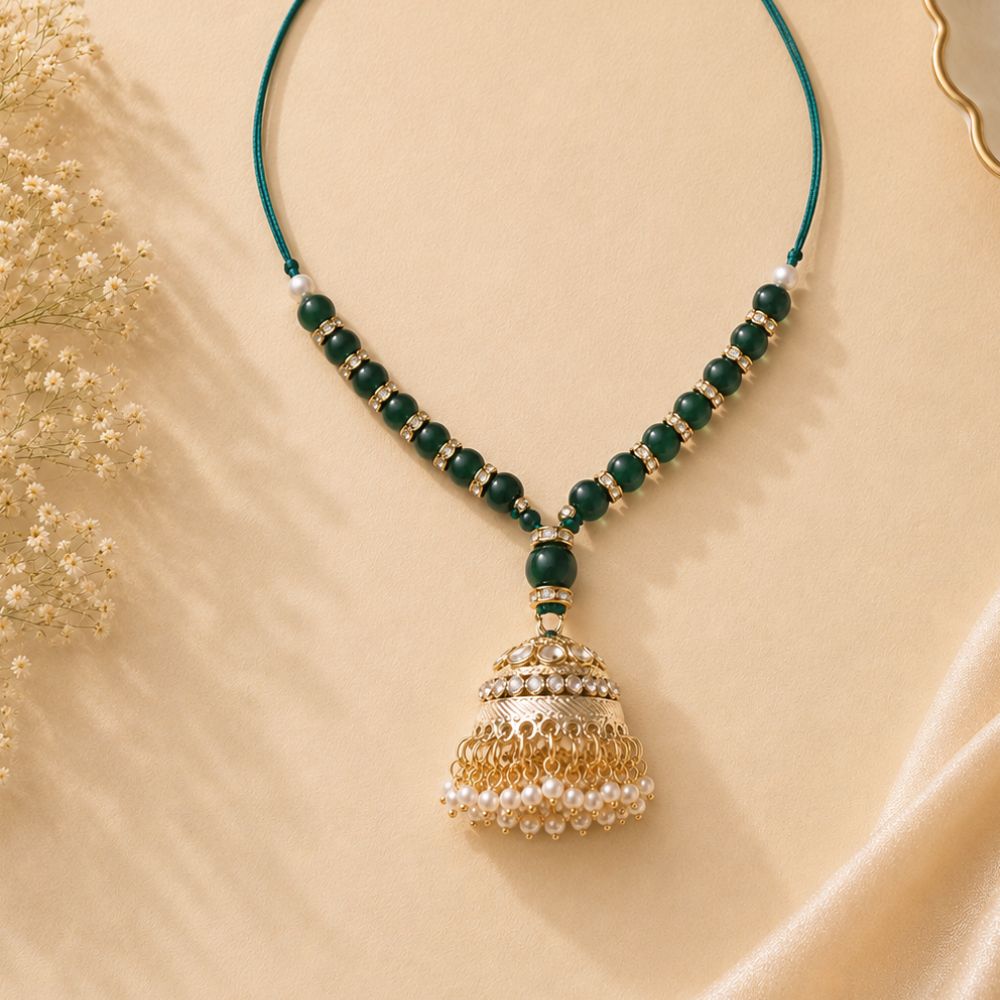 Gold Plated Designer Kundan Pearl Bracelet