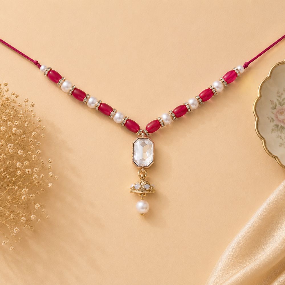 Gold Plated Designer Kundan Pearl Bracelet