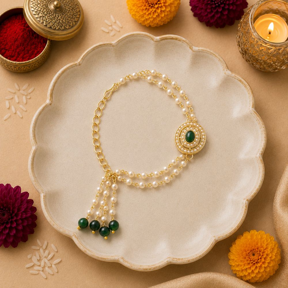 Alluring Pearl & Kundan Bracelet