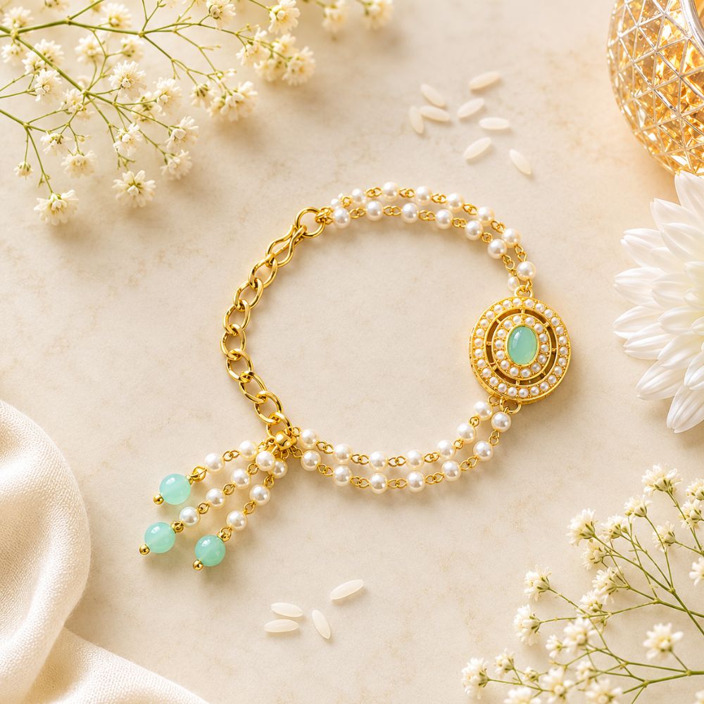 Alluring Pearl & Kundan Bracelet
