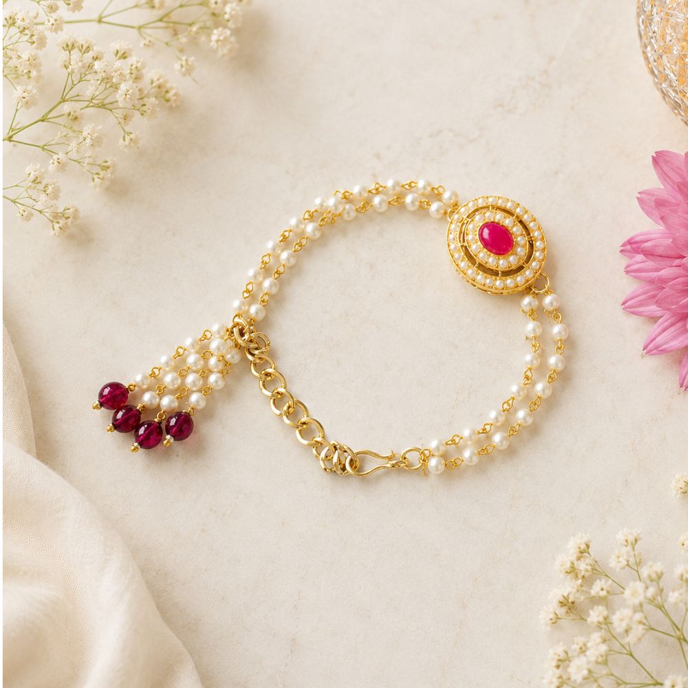 Alluring Pearl & Kundan Bracelet