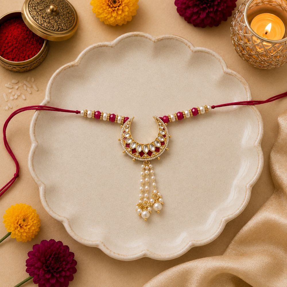 Alluring Pearl & Kundan Bracelet