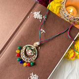 Alluring Pearl & Kundan Lumba Rakhi