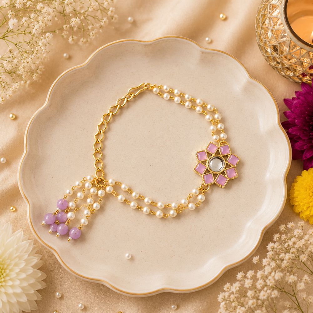 Alluring Pearl & Kundan Bracelet