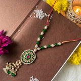 Alluring Pearl & Kundan Lumba Rakhi