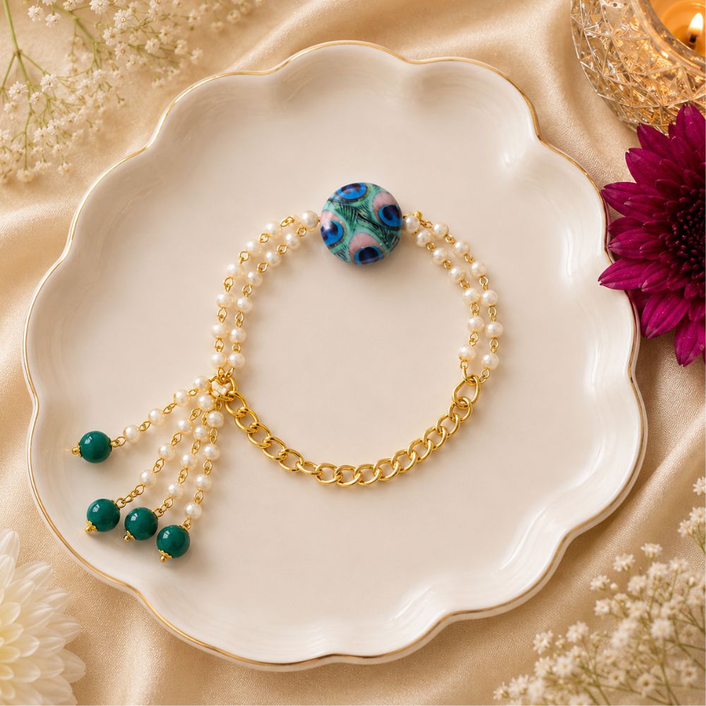 Alluring Pearl & Kundan Bracelet