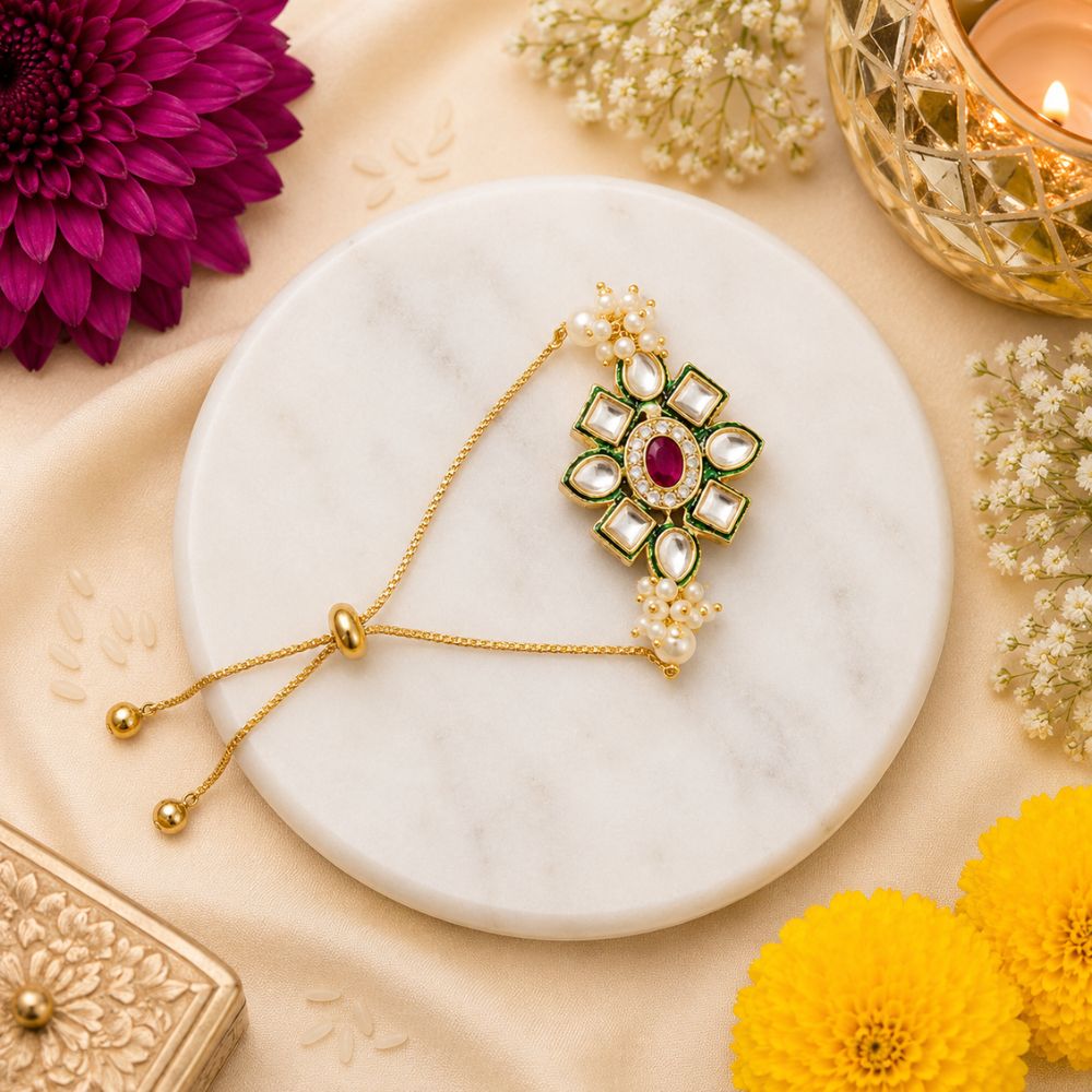 Alluring Pearl & Kundan Bracelet