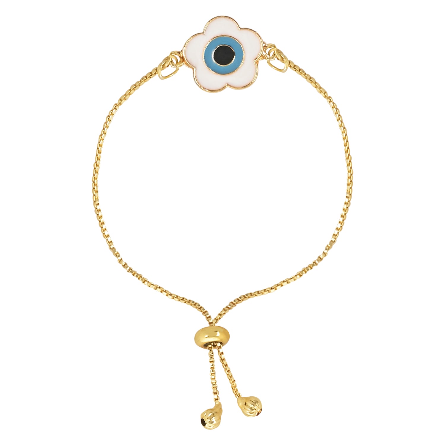 Floral Shape Enamel Bhabhi Lumba Bracelet Rakhi