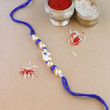 Elephant Shape Enamel Bhaiya Rakhi With Roli Chawal & Card