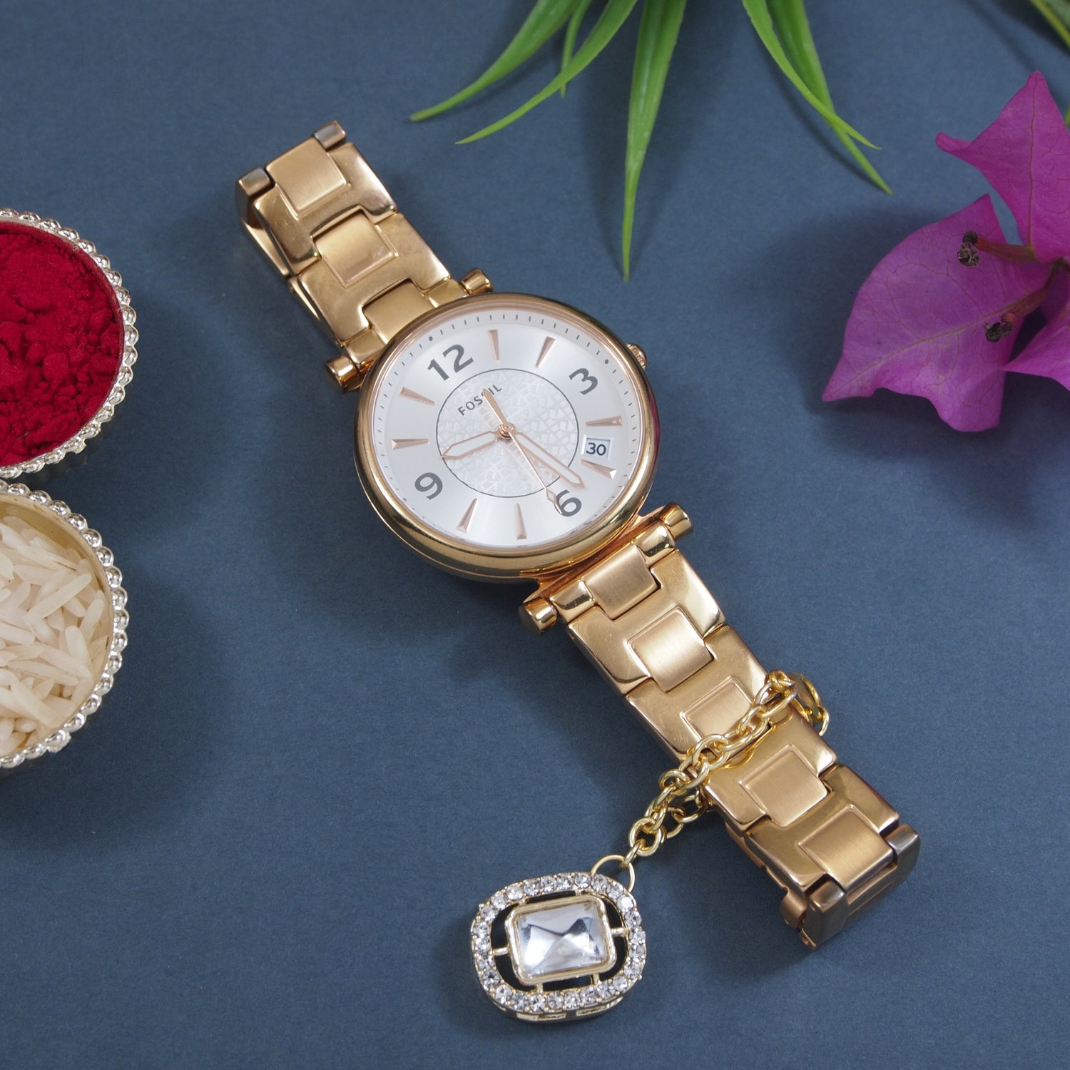 Delightful Timeless White Pearl Watch Charms Lumba