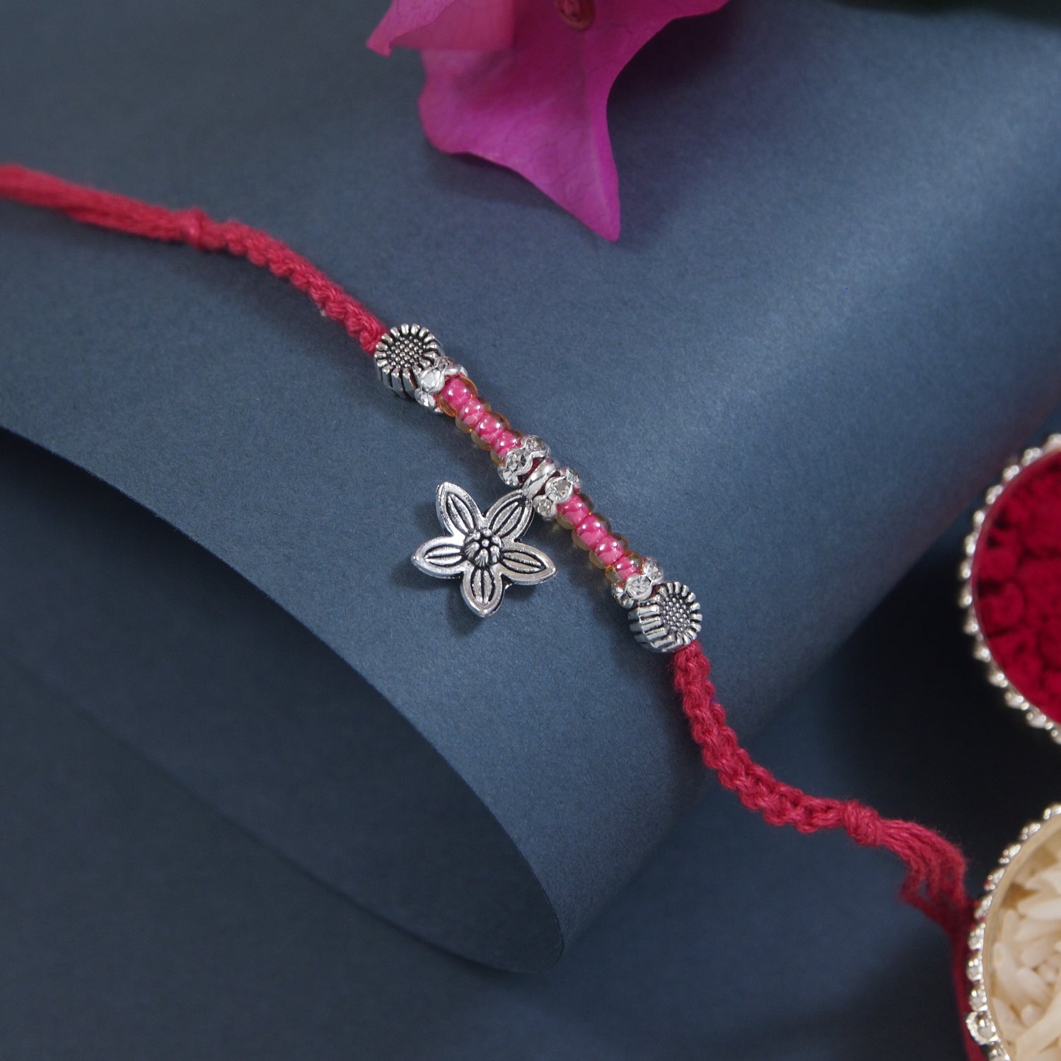 Elegantly Crafted Pink Pearl Adjustable Lumba Bracelet