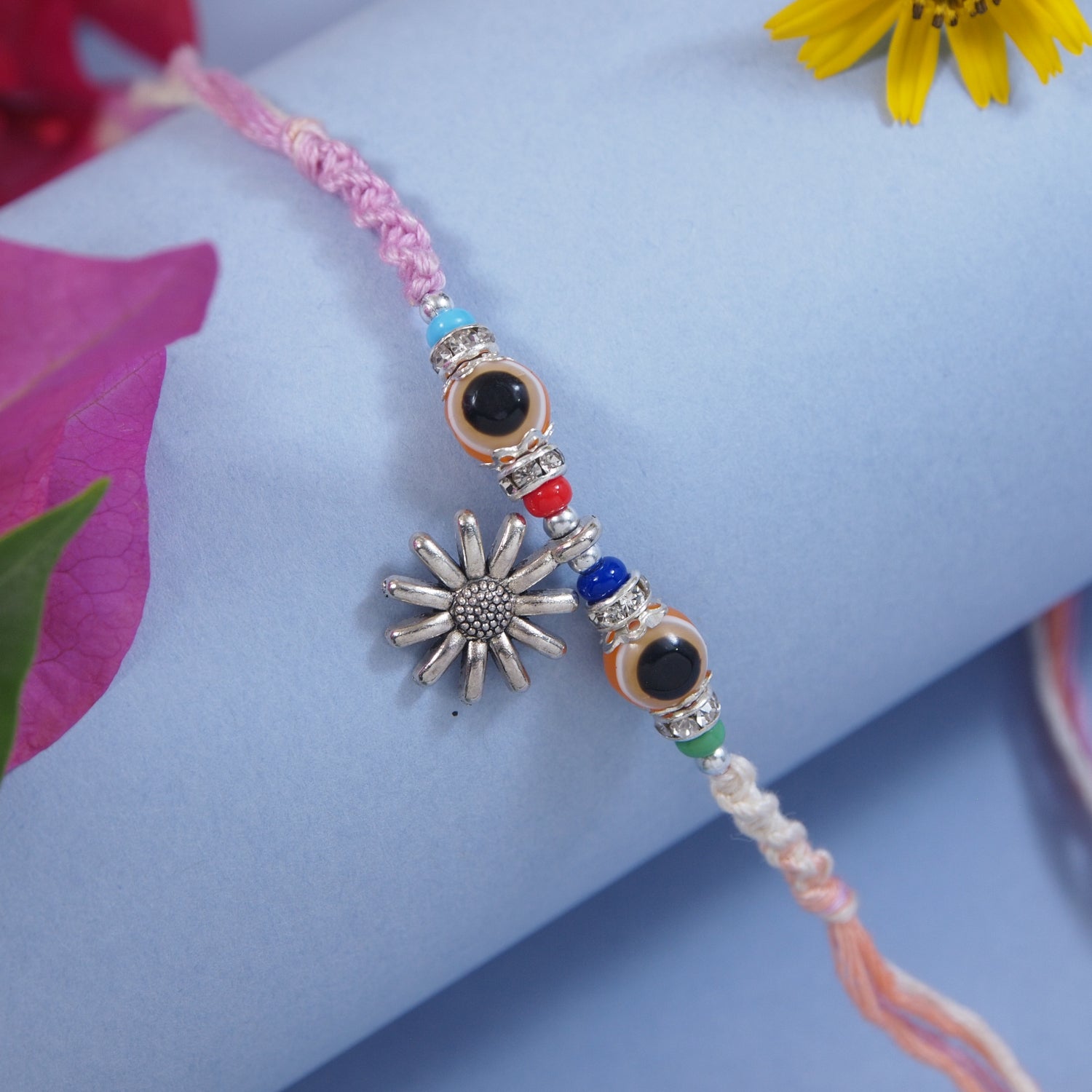 Elegantly Crafted Peach Pearl Adjustable Lumba Bracelet