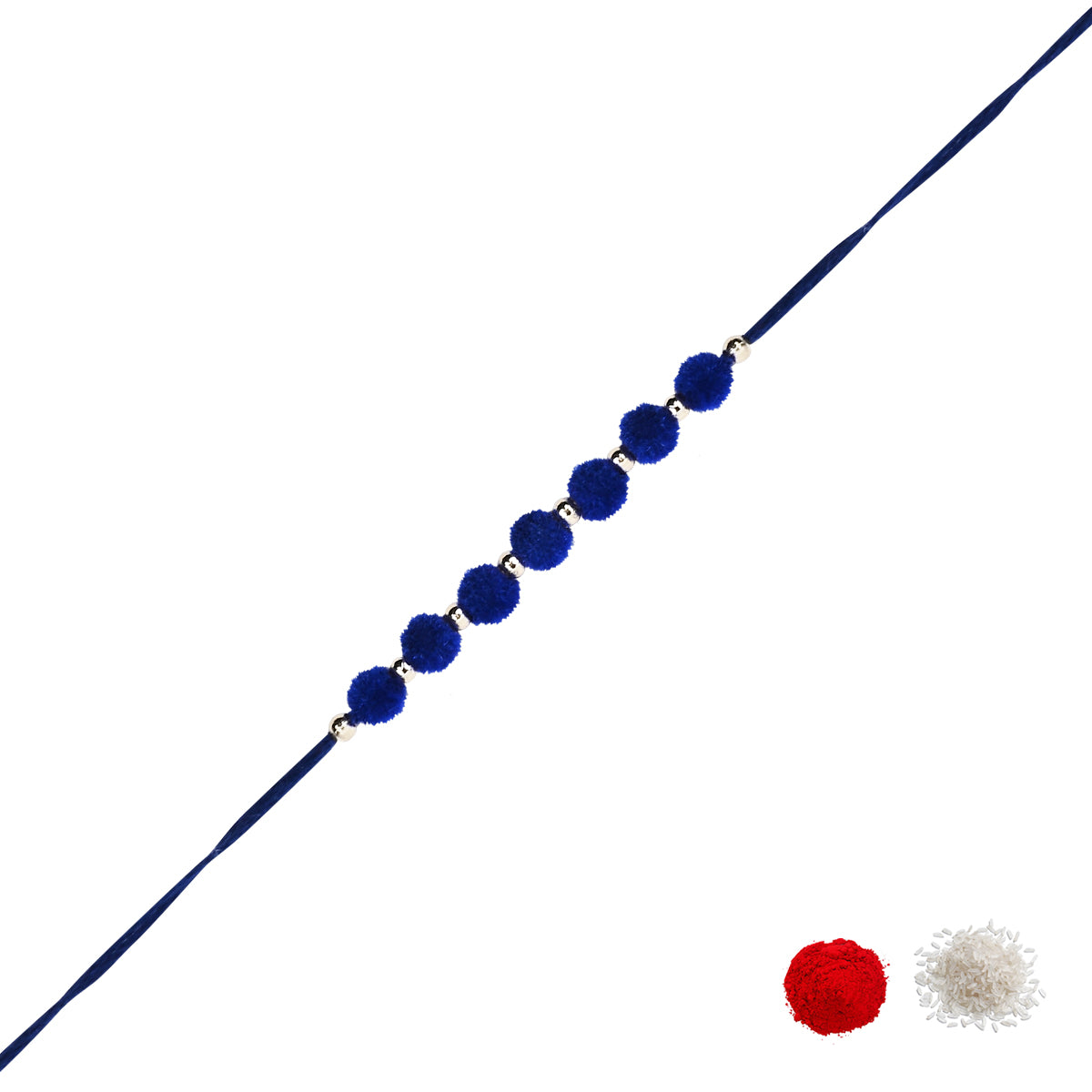 PomPom Blue Rakhi