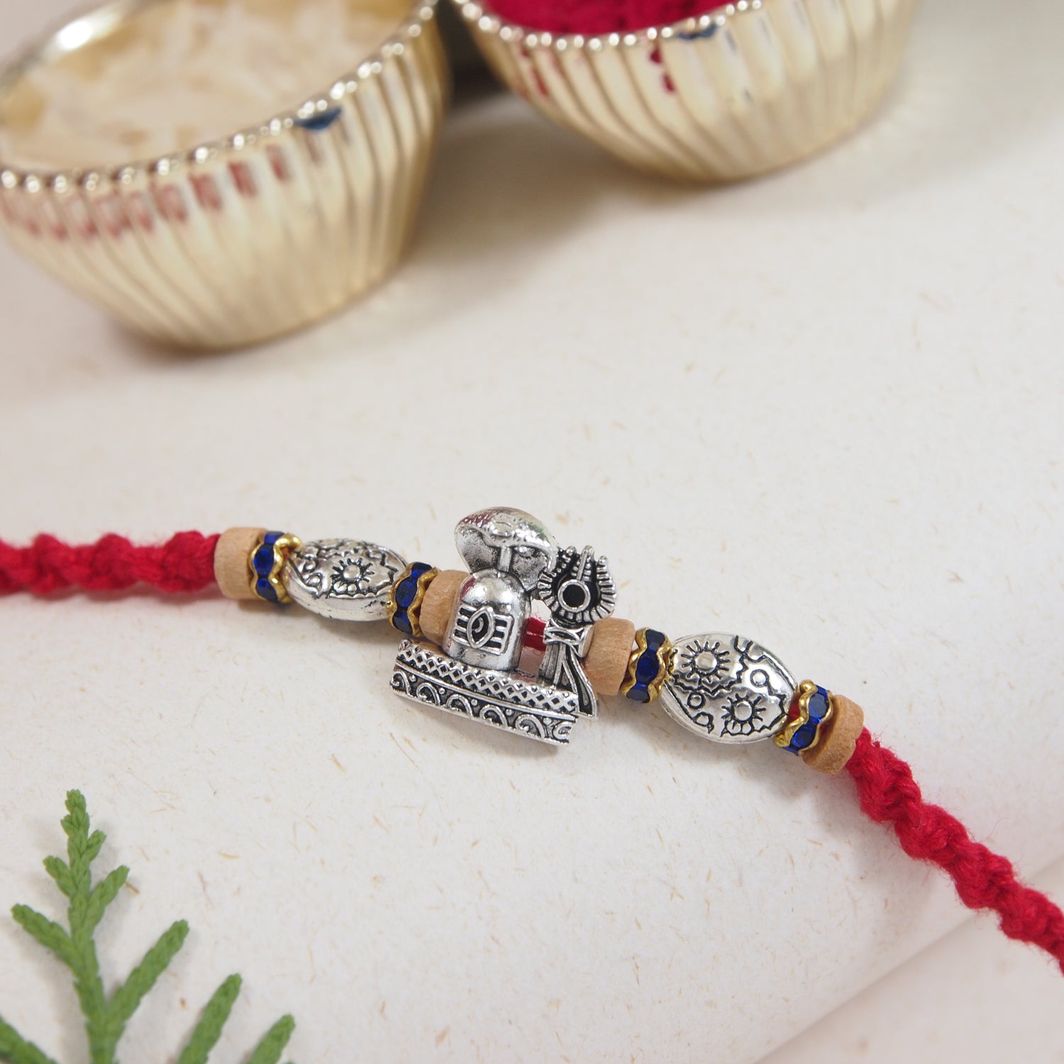 Om Shivling Red Rakhi