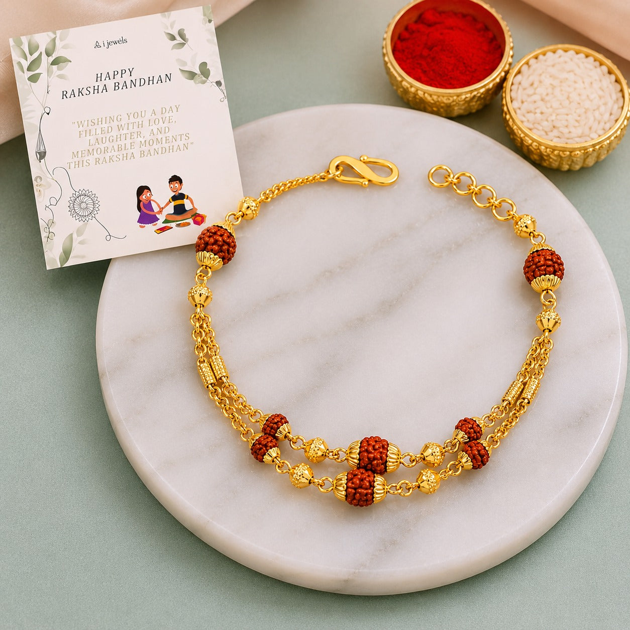 Rudraksh Bracelet Rakhi