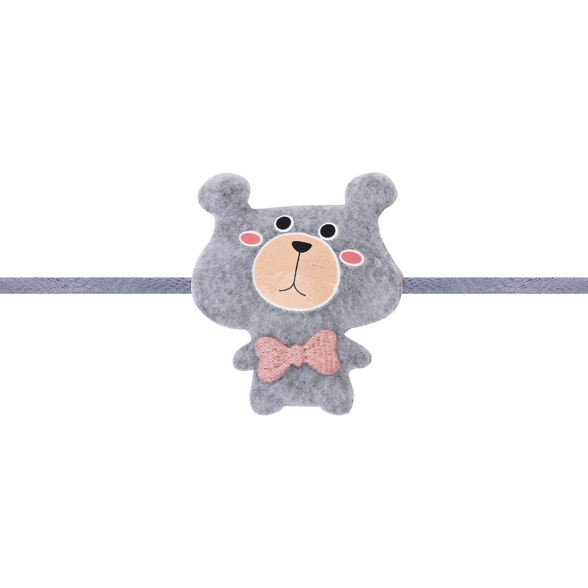 Cute Teddy LED Light Rakhi With Roli Chawal & Rakshabandhan Card